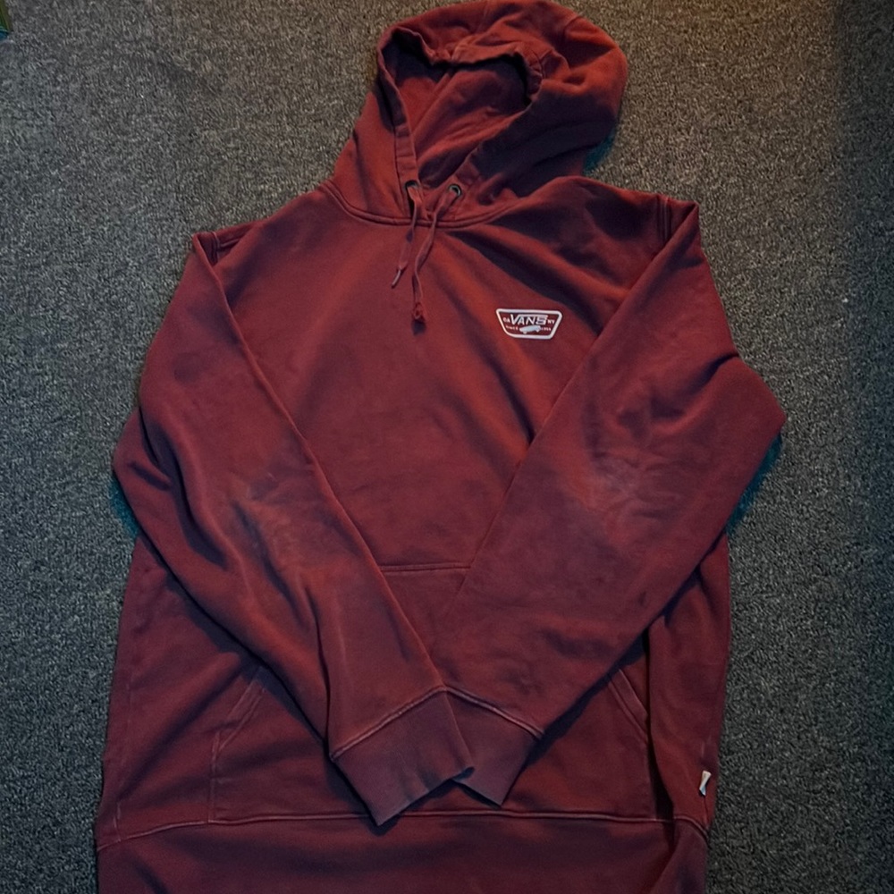 Maroon Vans Pullover Hoodie